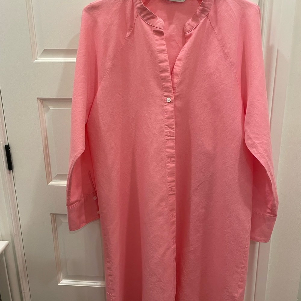 Zara Pink Long Sleeve Tunic Dress